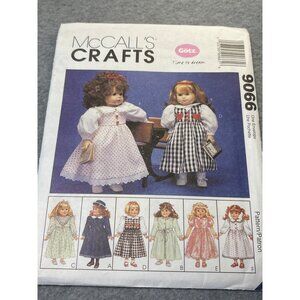 McCalls 9066 Doll Clothing Sewing Pattern Size 18" Doll 1997